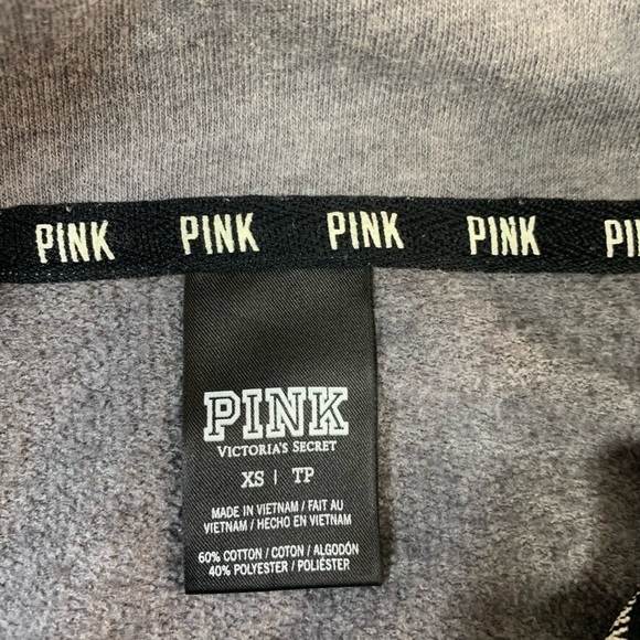 Victoria's Secret PINK Grey Half Zip Up Sweater - Picture 4 of 6